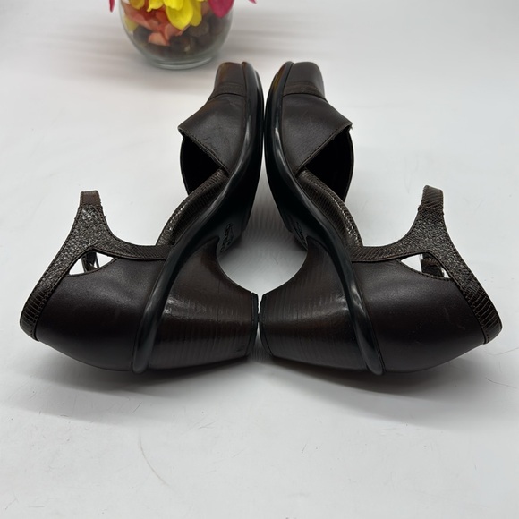 Dansko Brown Chunky Heel Mary Jane Sandals Size EU 38 DAN8235D - Picture 5 of 7